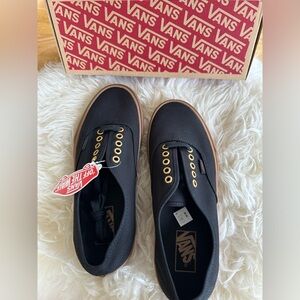 Vans Authenic Black gum sole brand new